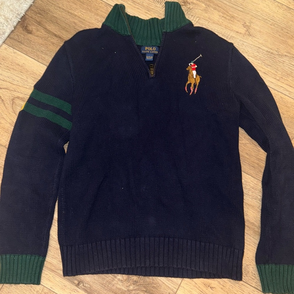 Vintage Polo Quarter Zip Size 18-20 Perfect Condition